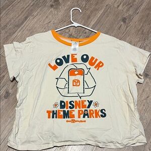 Disney Cream and Orange Theme Park Tee